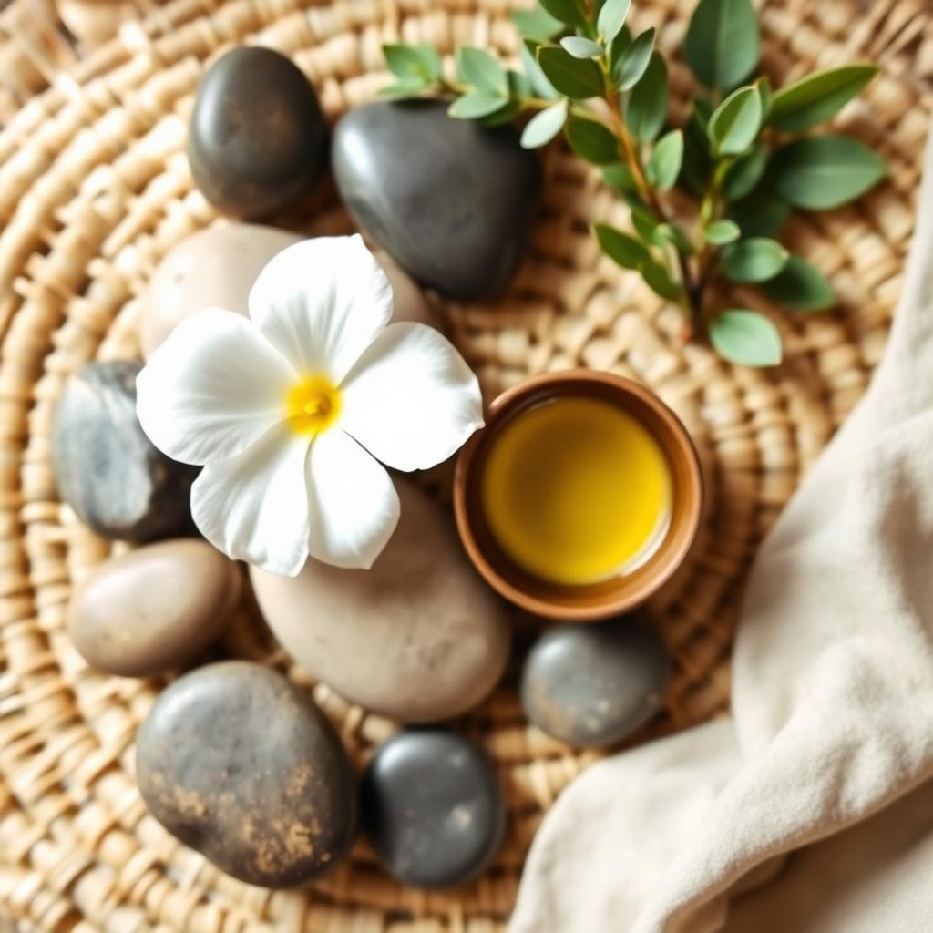 Hot stones and plumeria